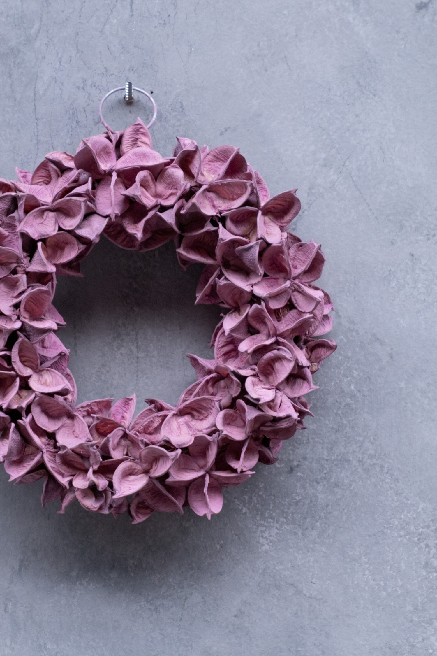 Cotton pod wreath thin