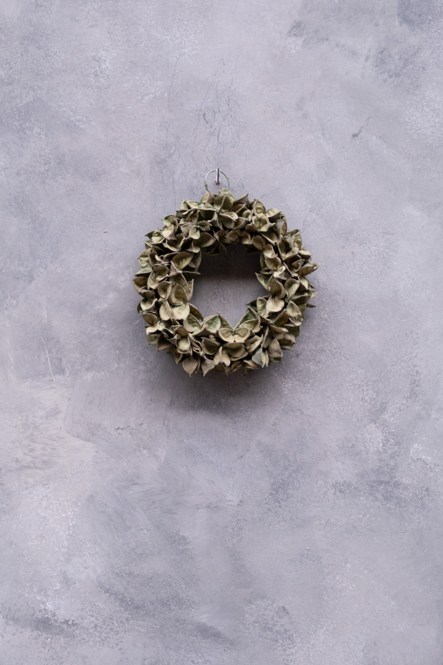 Cotton pod wreath thin